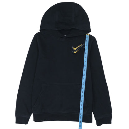 Nike Boys Black Pullover Hoodie 13-14 Years Logo Fleece Sweatshirt
