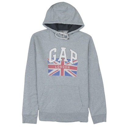 GAP Men's Grey London Logo Pullover Hoodie XL Classic Fit