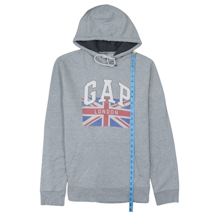 GAP Men's Grey London Logo Pullover Hoodie XL Classic Fit