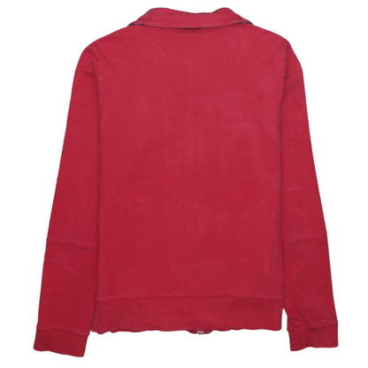 Adidas Womens Red Track Jacket Size 12 Full Zip Sports Top