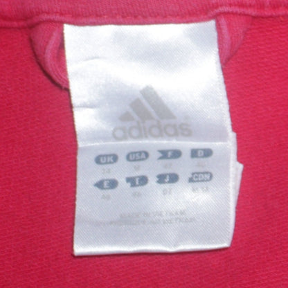 Adidas Womens Red Track Jacket Size 12 Full Zip Sports Top