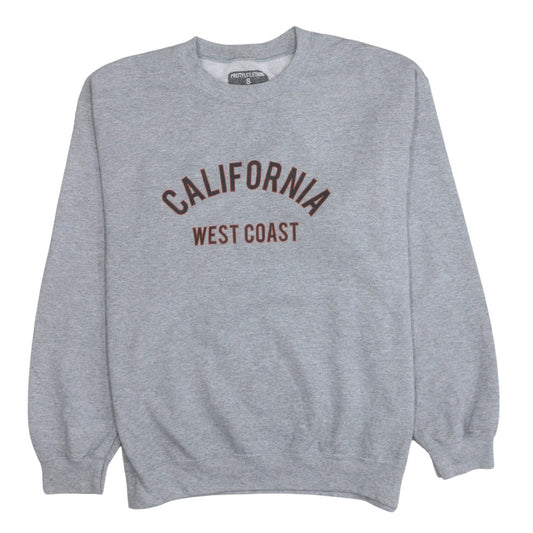 PrettyLittleThing Women's Grey California West Coast Sweatshirt Size S