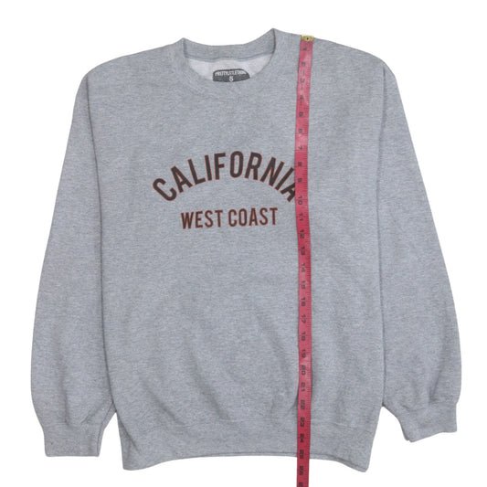 PrettyLittleThing Women's Grey California West Coast Sweatshirt Size S