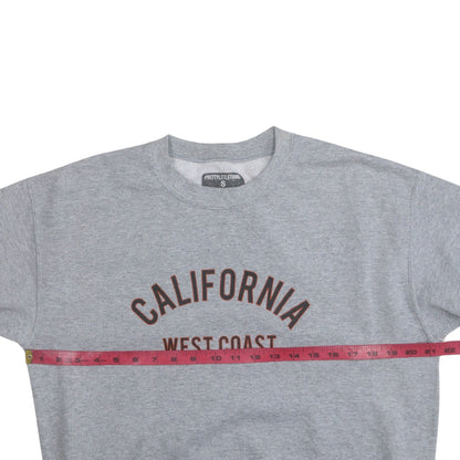 PrettyLittleThing Women's Grey California West Coast Sweatshirt Size S