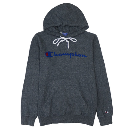 Champion Men's Grey Small Pullover Hoodie with Logo