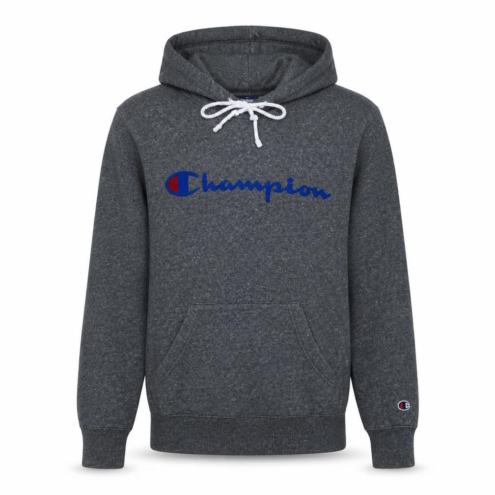 Champion Men's Grey Small Pullover Hoodie with Logo