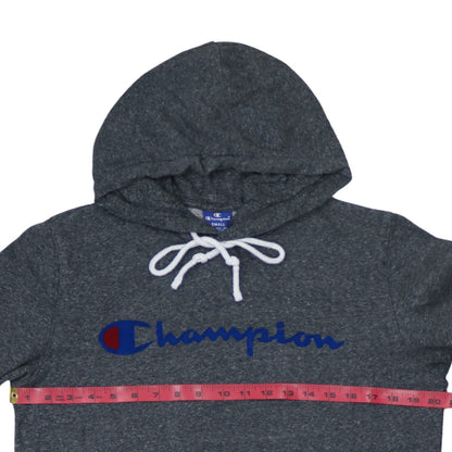 Champion Men's Grey Small Pullover Hoodie with Logo