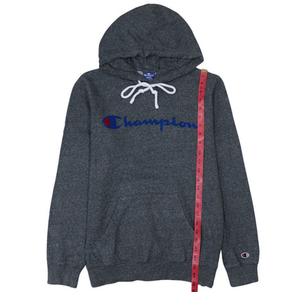 Champion Men's Grey Small Pullover Hoodie with Logo