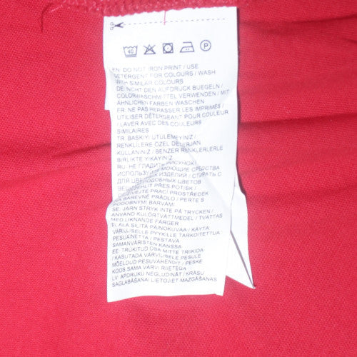 Puma Men's Red V-Neck Short Sleeve T-Shirt XL Classic Cotton