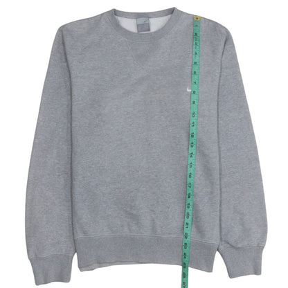 Nike Men's Grey Pullover Sweatshirt S Crew Neck Fleece Regular Fit