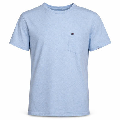 Tommy Hilfiger Men Blue Cotton Crew Neck Pocket T-Shirt Size S