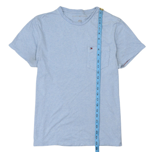 Tommy Hilfiger Men Blue Cotton Crew Neck Pocket T-Shirt Size S