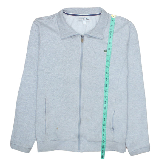 Lacoste Sport Men's Grey M Track Jacket Full Zip Cotton Blend
