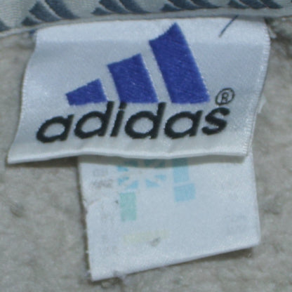 Adidas Mens Beige Full Zip Fleece Track Jacket Size M