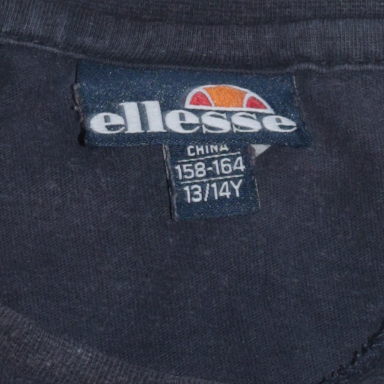 Ellesse Boys Black Logo Short Sleeve Cotton T-Shirt 13-14 Years