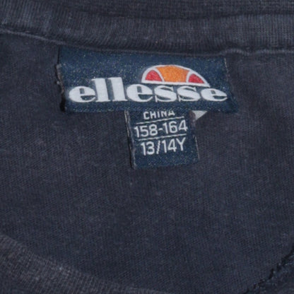Ellesse Boys Black Logo Short Sleeve Cotton T-Shirt 13-14 Years