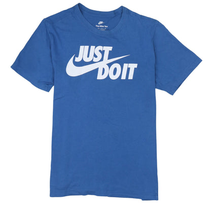 Nike Men's Blue 'Just Do It' Graphic Sports T-Shirt M