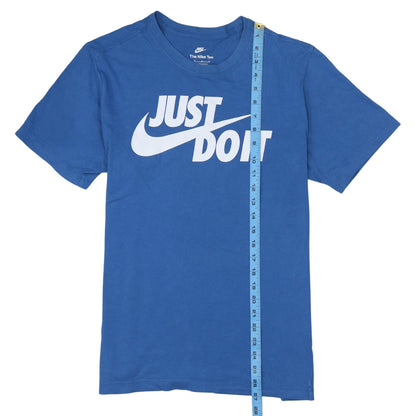 Nike Men's Blue 'Just Do It' Graphic Sports T-Shirt M