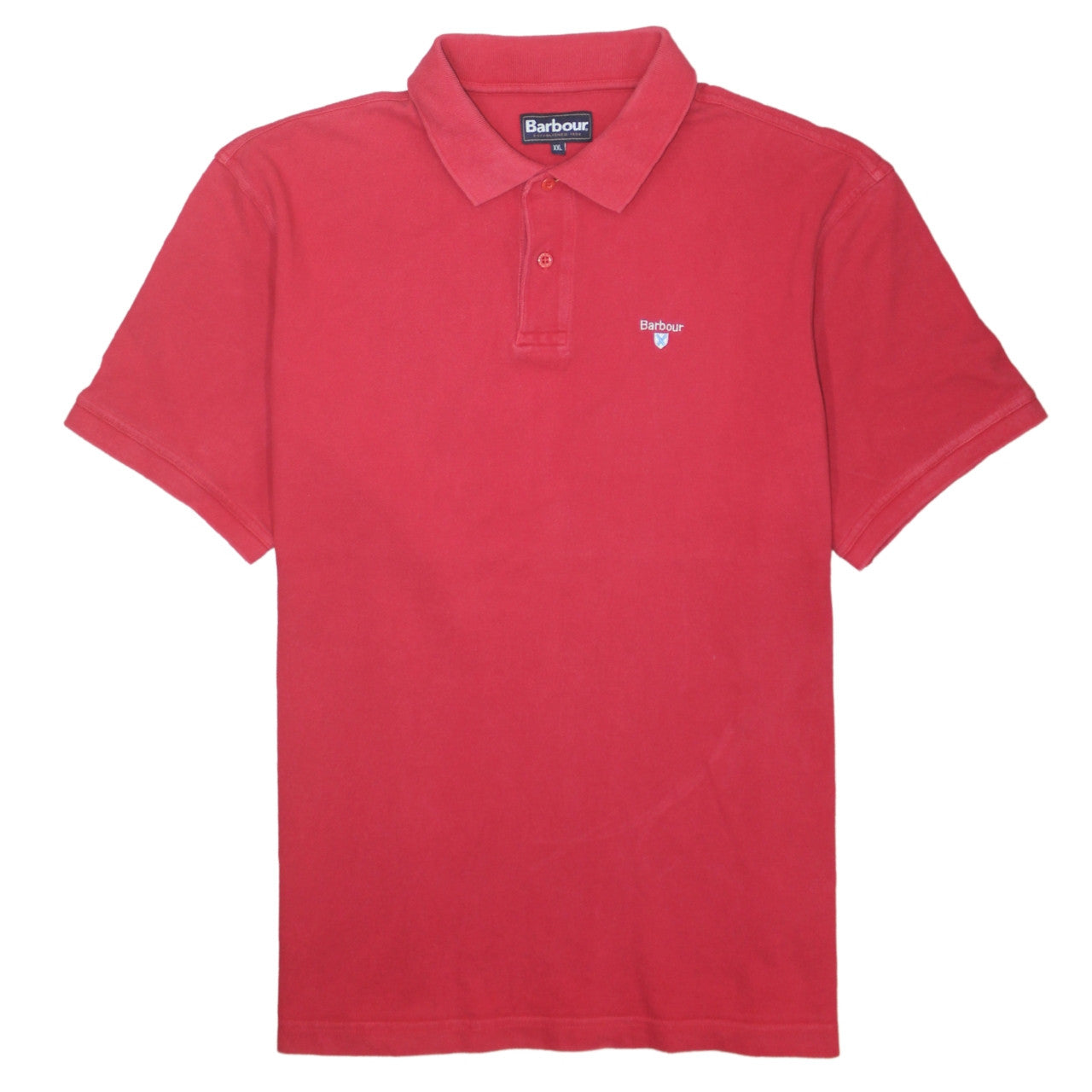 Barbour Men’s Red Cotton Polo Shirt Size 2XL Short Sleeve Casual