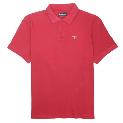 Barbour Men’s Red Cotton Polo Shirt Size 2XL Short Sleeve Casual