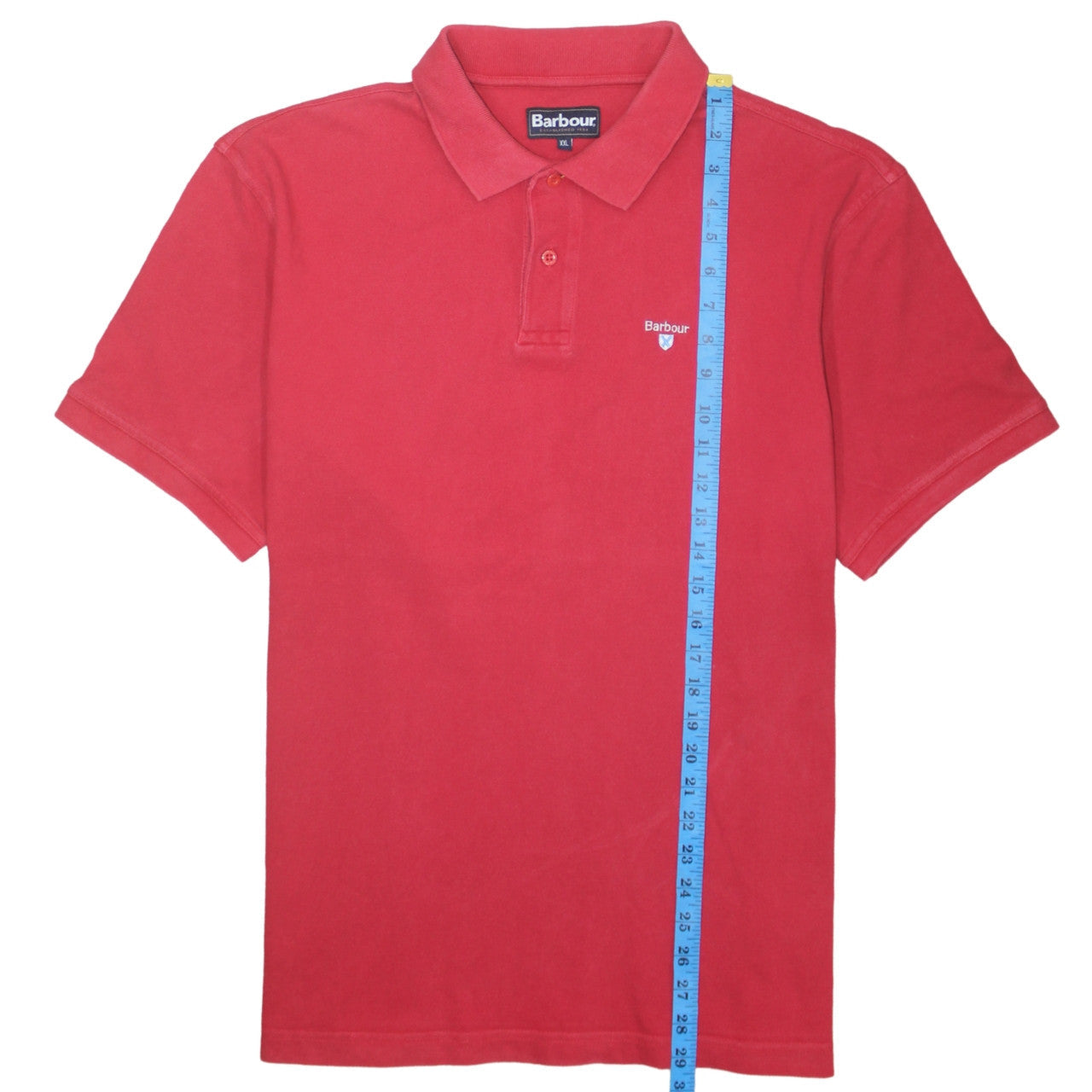 Barbour Men’s Red Cotton Polo Shirt Size 2XL Short Sleeve Casual
