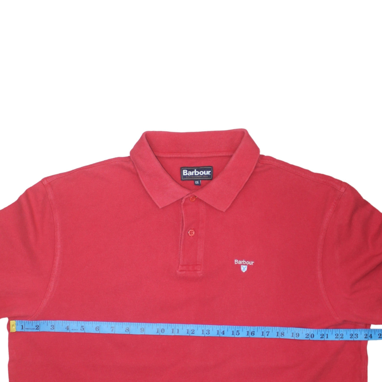 Barbour Men’s Red Cotton Polo Shirt Size 2XL Short Sleeve Casual