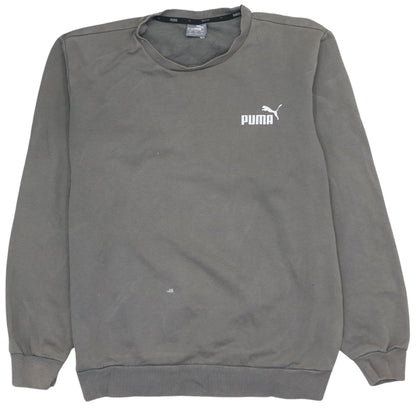 Puma Men's Grey Crew Neck Pullover Sweatshirt Size M