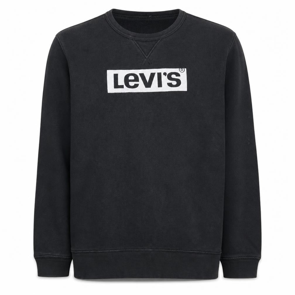 Levi's Men's Black Logo Crew Neck Sweatshirt L Regular Fit
