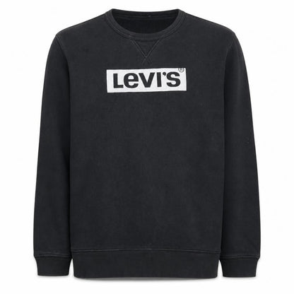 Levi's Men's Black Logo Crew Neck Sweatshirt L Regular Fit