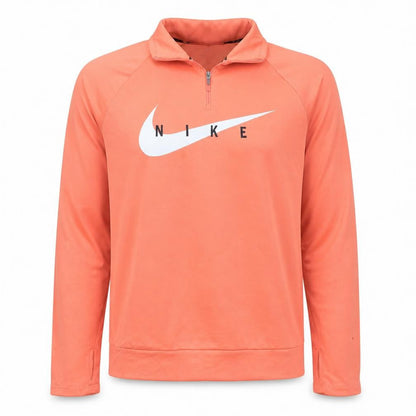 Nike Men's Orange Dri-FIT 1/4 Zip Athletic Running Sweatshirt Size S