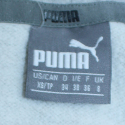 Puma Womens Grey Pullover Hoodie Size 8 Classic Logo Sweatshirt