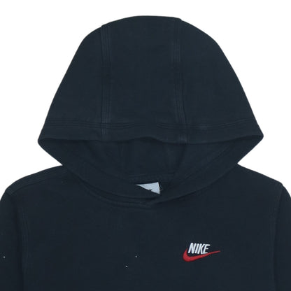 Nike Boys Black Pullover Hoodie L 147-158cm Fleece Logo Sweatshirt