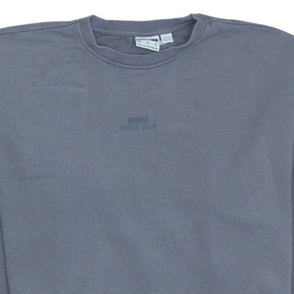 Puma Men's Grey XS Pullover Sweatshirt Crew Neck Logo Sports Top