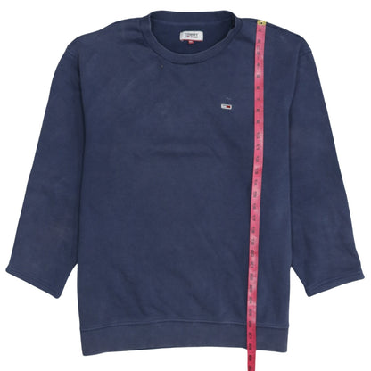 Tommy Jeans Men Blue 2XL Crew Neck Pullover Sweatshirt