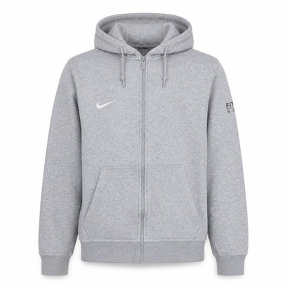 Nike Men Grey Full Zip Hoodie Size M Sports Fleece Sweatshirt