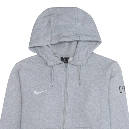 Nike Men Grey Full Zip Hoodie Size M Sports Fleece Sweatshirt