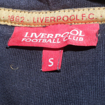 Liverpool FC Men's Blue Pullover Hoodie S Embroidered Anfield Logo