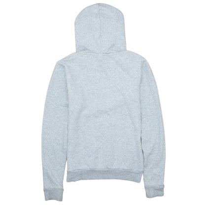 Puma Womens Grey Pullover Hoodie Size 10 Logo Print Cotton Blend