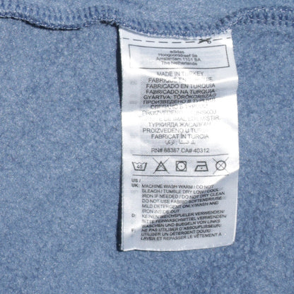 Adidas Men Blue XL Pullover Hoodie Fleece Logo Sportswear