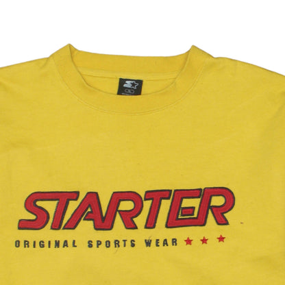 Starter Men's Yellow Pullover Sweatshirt XL Graphic Sportswear