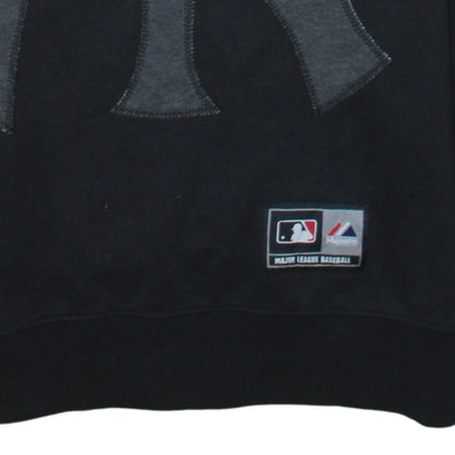 Majestic Men's Black New York Yankees Crew Neck Sweatshirt M Regular Fit