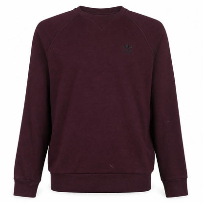 adidas Mens Brown Crew Neck Pullover Sweatshirt Size M