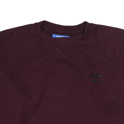 adidas Mens Brown Crew Neck Pullover Sweatshirt Size M