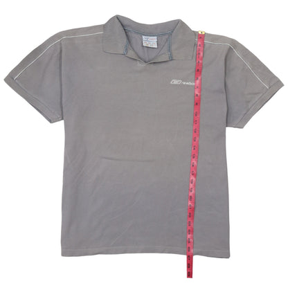 Reebok Men’s Grey Short Sleeve Cotton Polo Shirt Size L