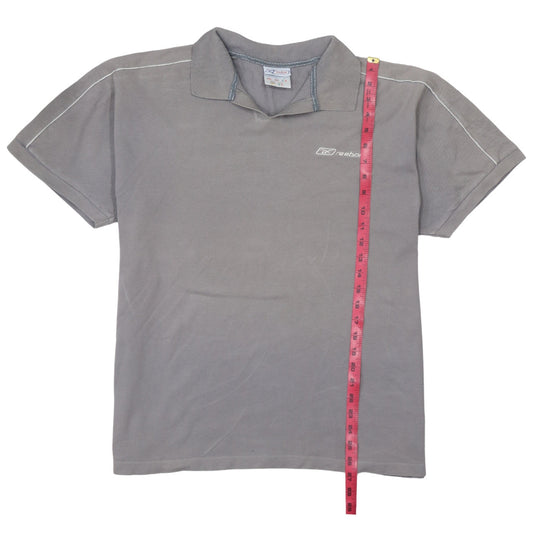Reebok Men’s Grey Short Sleeve Cotton Polo Shirt Size L