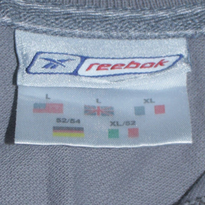 Reebok Men’s Grey Short Sleeve Cotton Polo Shirt Size L