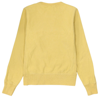 Champion Womens Yellow Cotton Reverse Weave Sweatshirt Medium