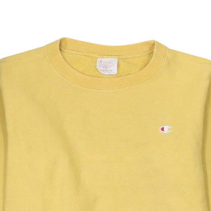 Champion Womens Yellow Cotton Reverse Weave Sweatshirt Medium