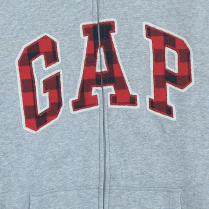 GAP Kids Boys Grey Full Zip Hoodie Sherpa Lined XXL - Warm Casual Sweatshirt