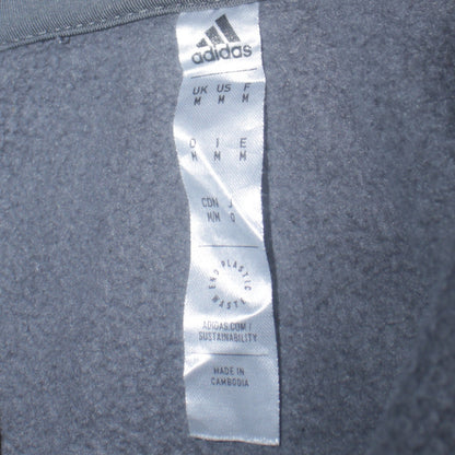 Adidas Men's Grey Pullover Hoodie Size M Regular Fit Sportswear